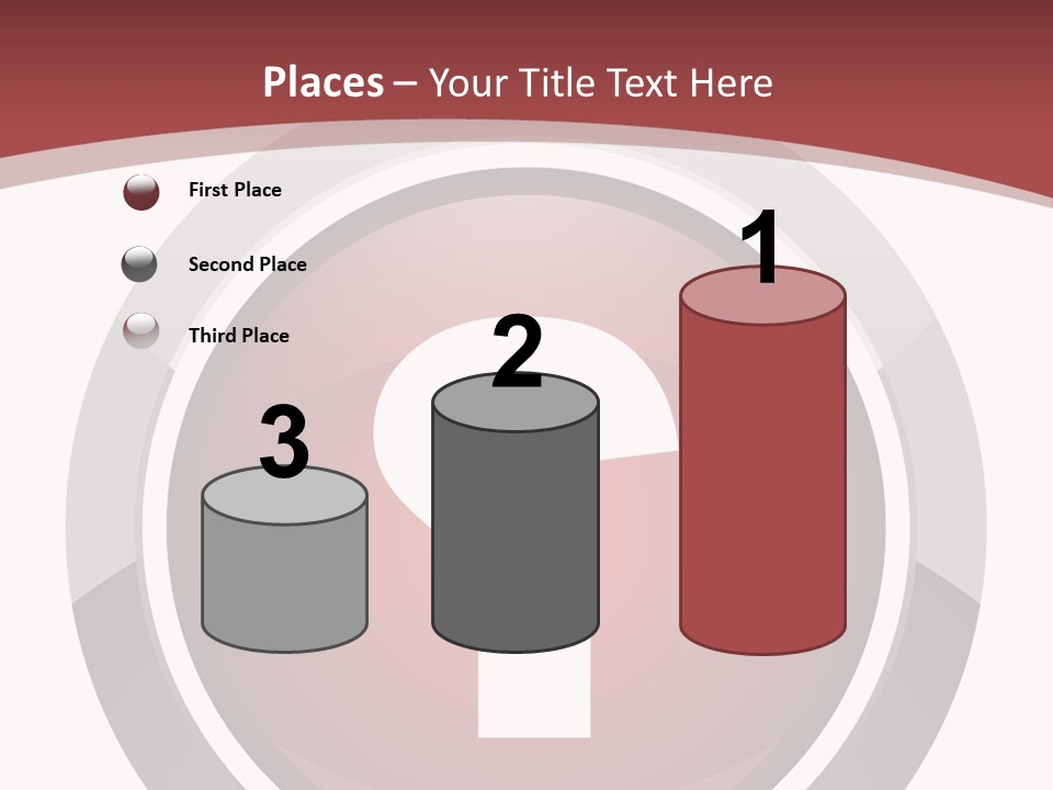 A Red Button With A Question Mark On It PowerPoint Template