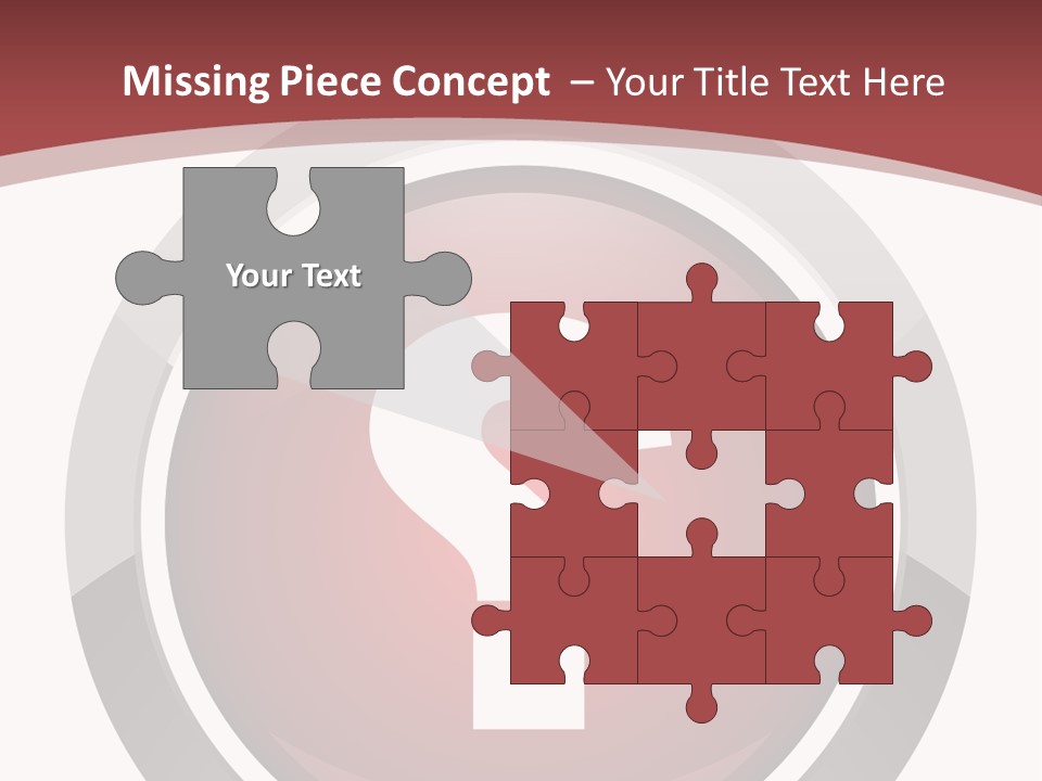 A Red Button With A Question Mark On It PowerPoint Template