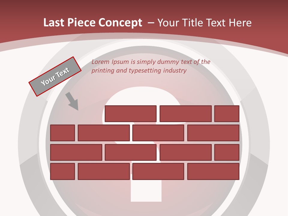 A Red Button With A Question Mark On It PowerPoint Template