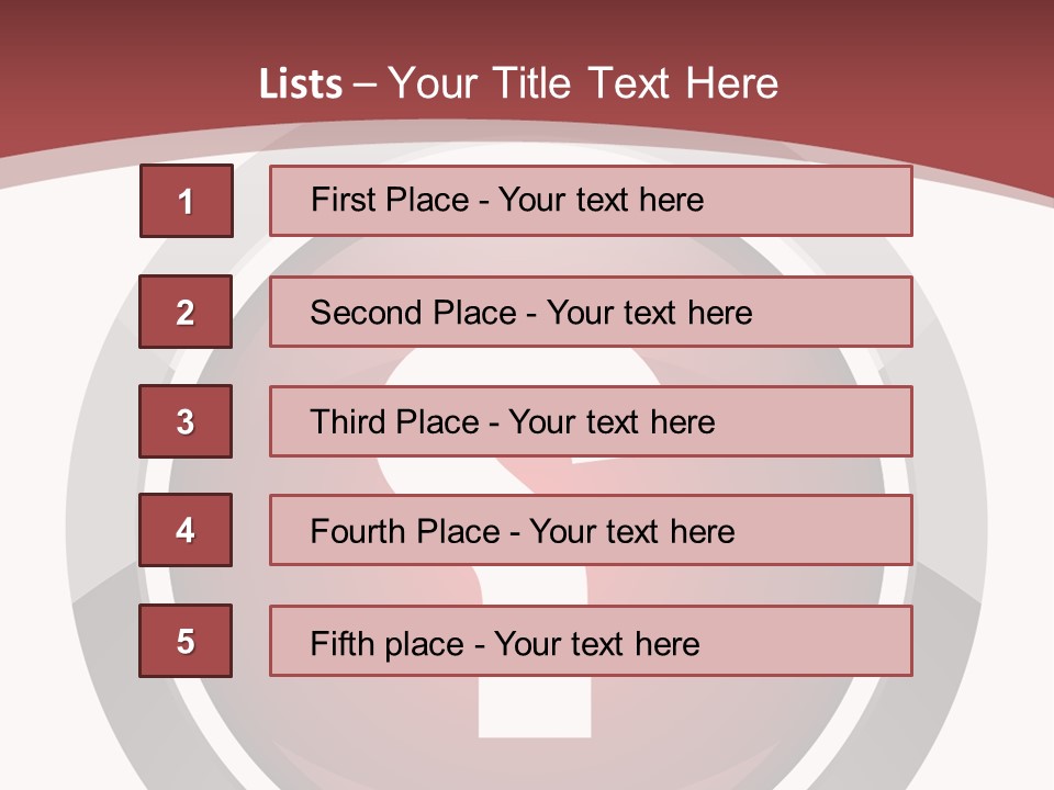 A Red Button With A Question Mark On It PowerPoint Template