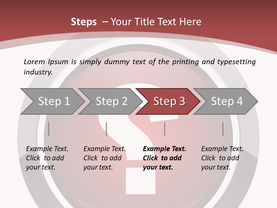 A Red Button With A Question Mark On It PowerPoint Template
