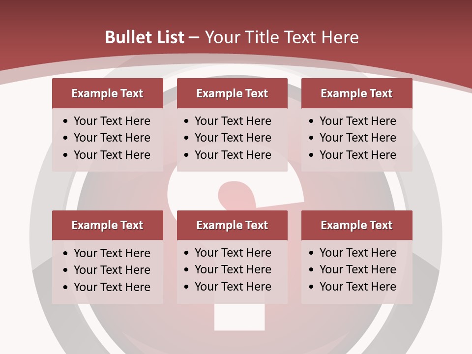 A Red Button With A Question Mark On It PowerPoint Template