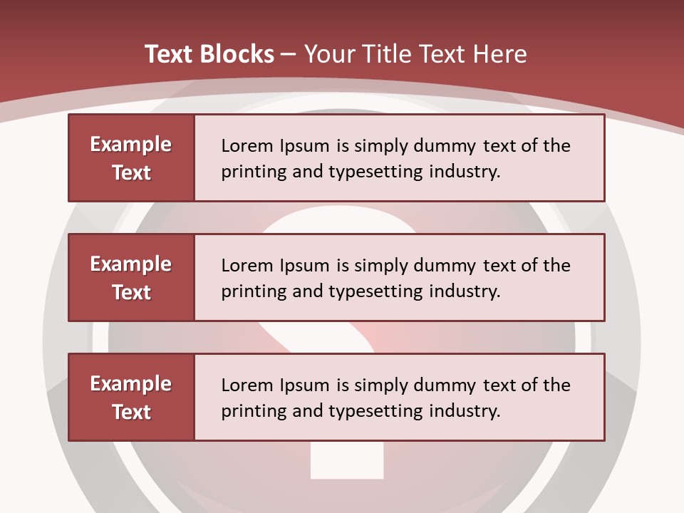 A Red Button With A Question Mark On It PowerPoint Template