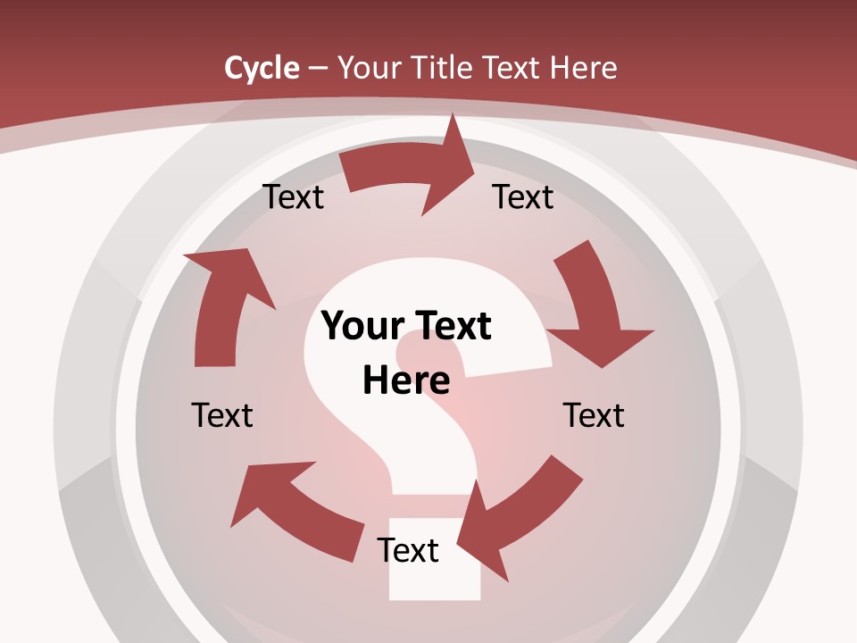 A Red Button With A Question Mark On It PowerPoint Template