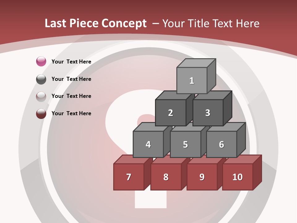 A Red Button With A Question Mark On It PowerPoint Template