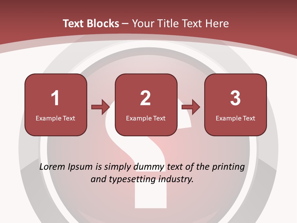 A Red Button With A Question Mark On It PowerPoint Template