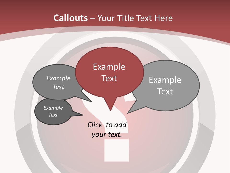 A Red Button With A Question Mark On It PowerPoint Template