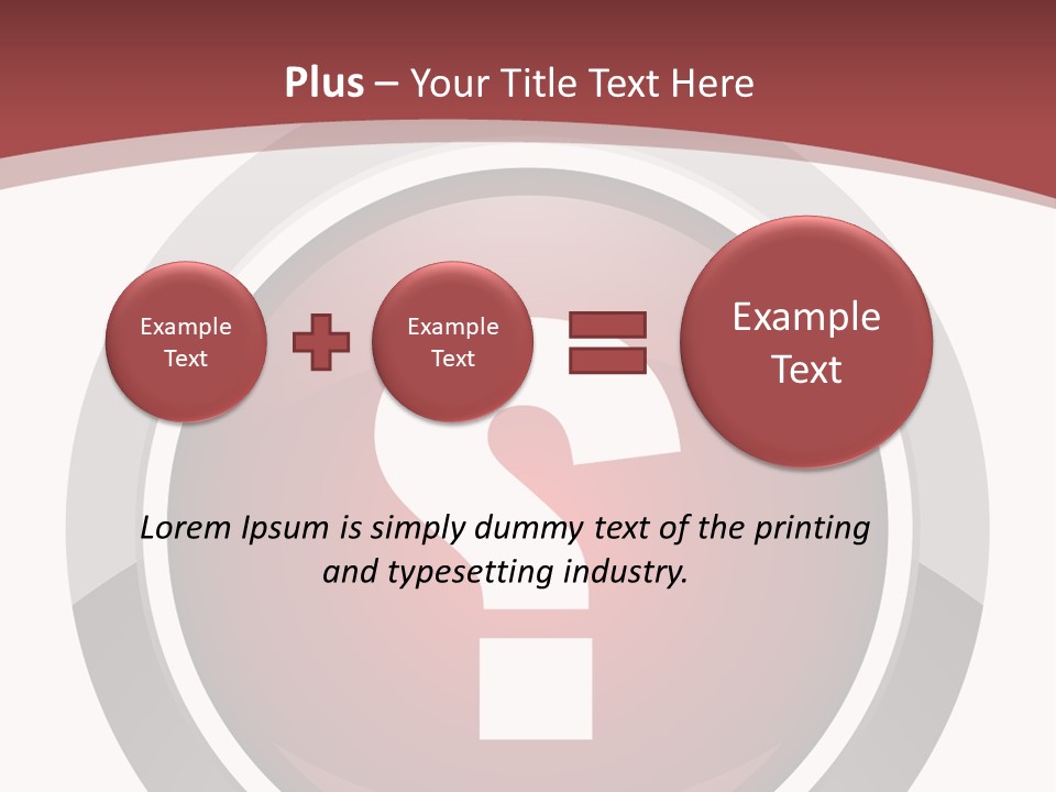 A Red Button With A Question Mark On It PowerPoint Template