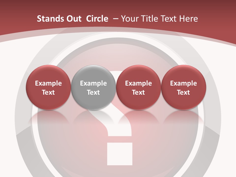 A Red Button With A Question Mark On It PowerPoint Template