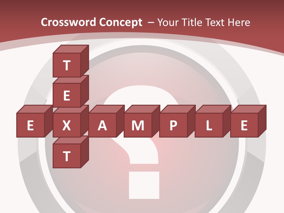 A Red Button With A Question Mark On It PowerPoint Template