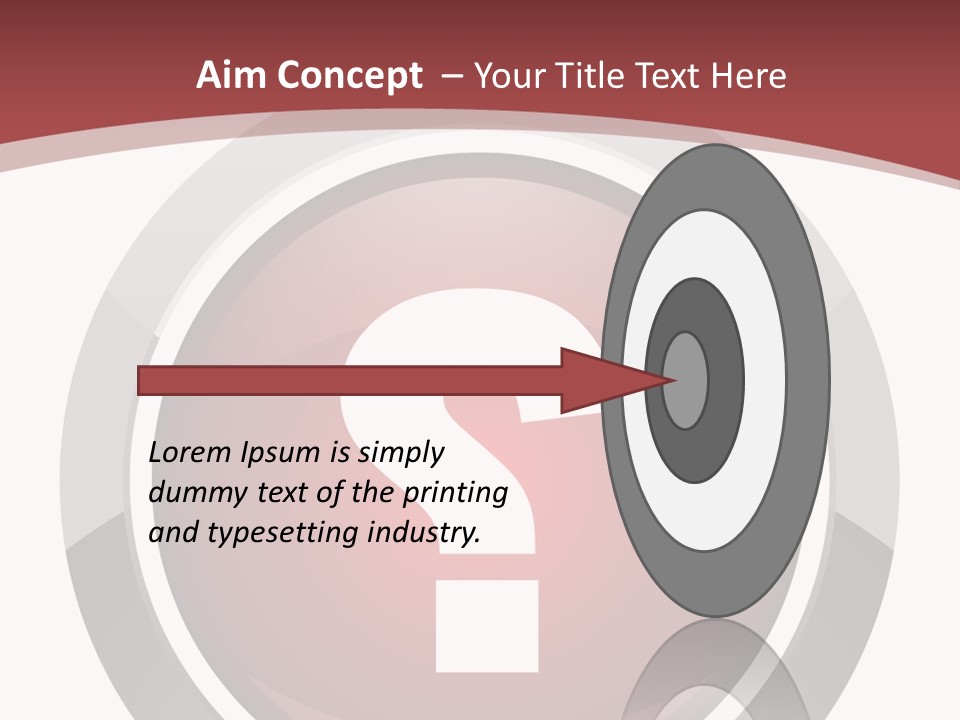 A Red Button With A Question Mark On It PowerPoint Template