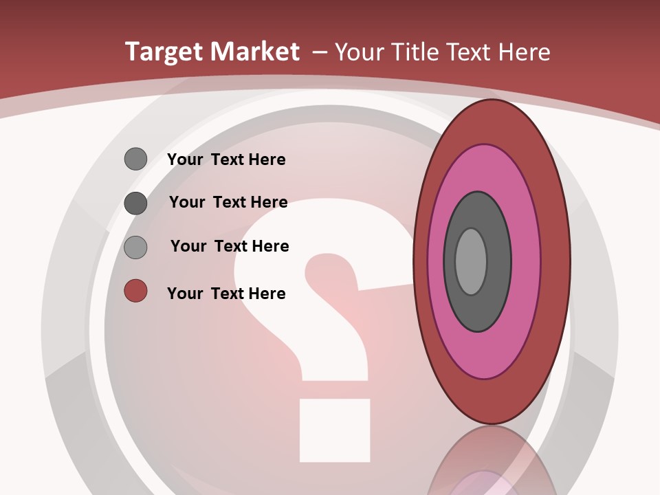 A Red Button With A Question Mark On It PowerPoint Template