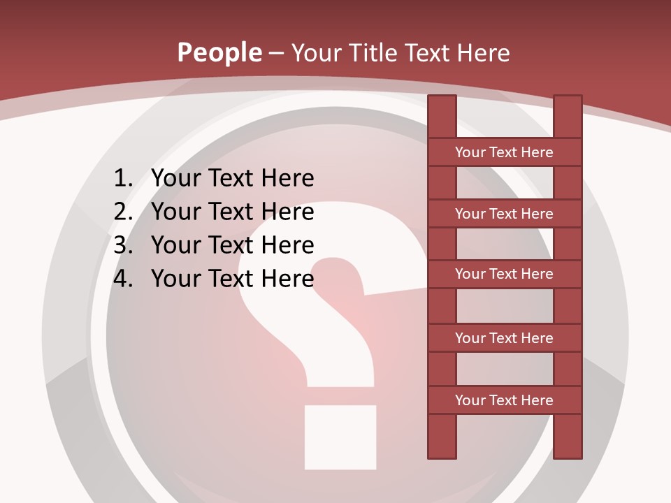 A Red Button With A Question Mark On It PowerPoint Template