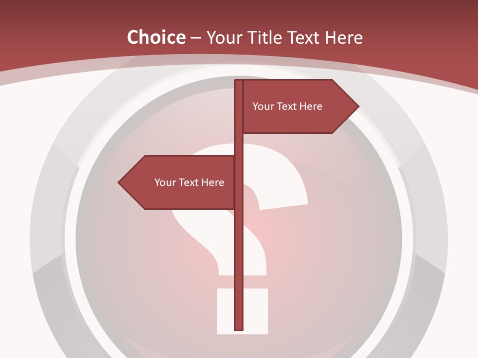A Red Button With A Question Mark On It PowerPoint Template