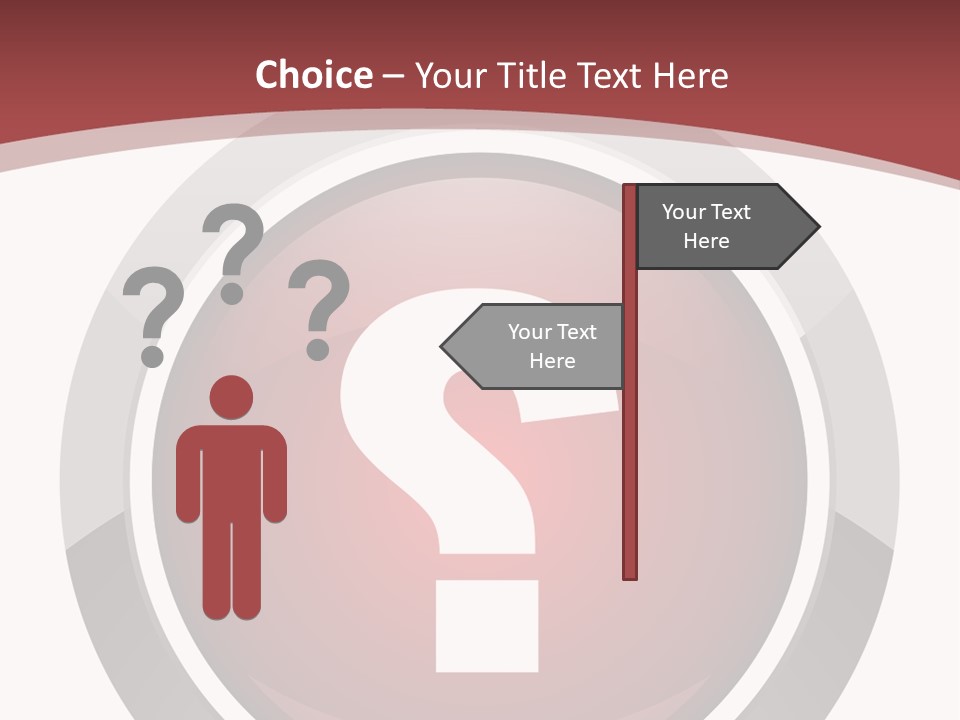 A Red Button With A Question Mark On It PowerPoint Template