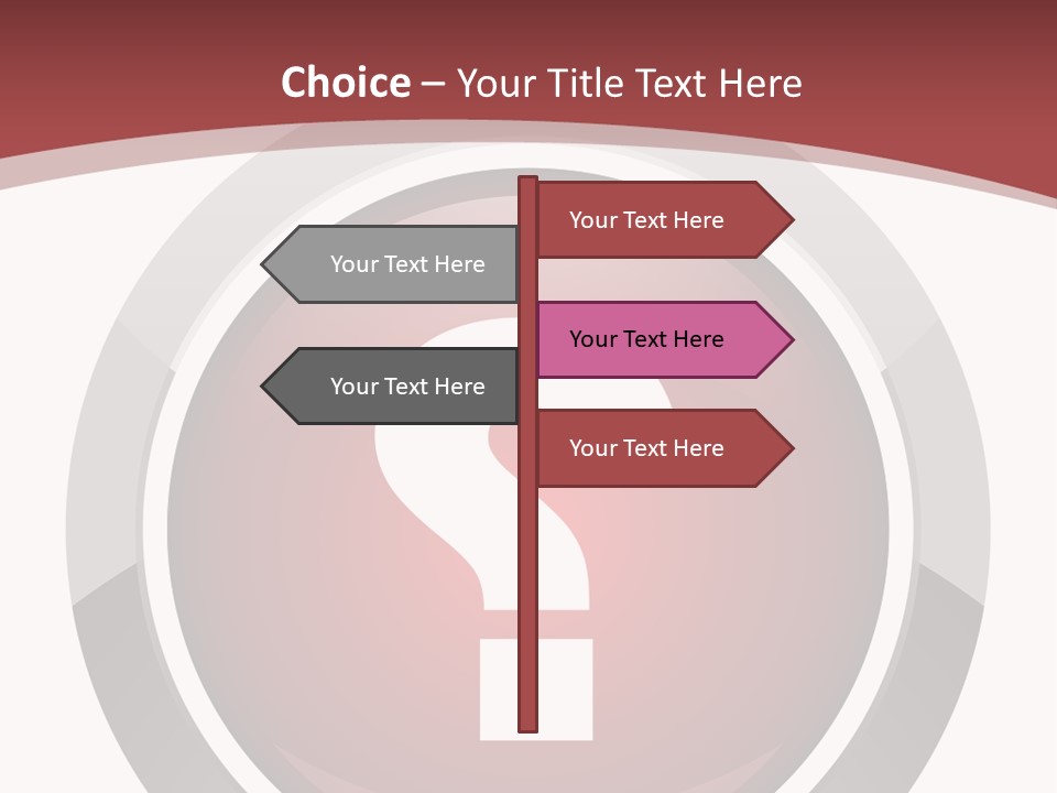 A Red Button With A Question Mark On It PowerPoint Template