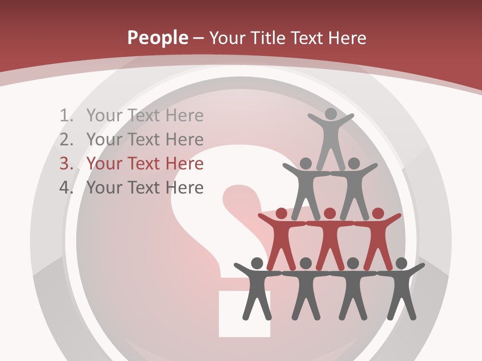 A Red Button With A Question Mark On It PowerPoint Template