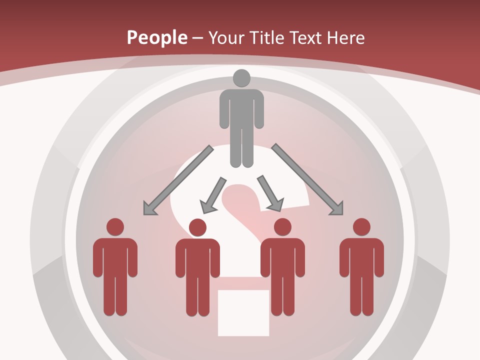 A Red Button With A Question Mark On It PowerPoint Template