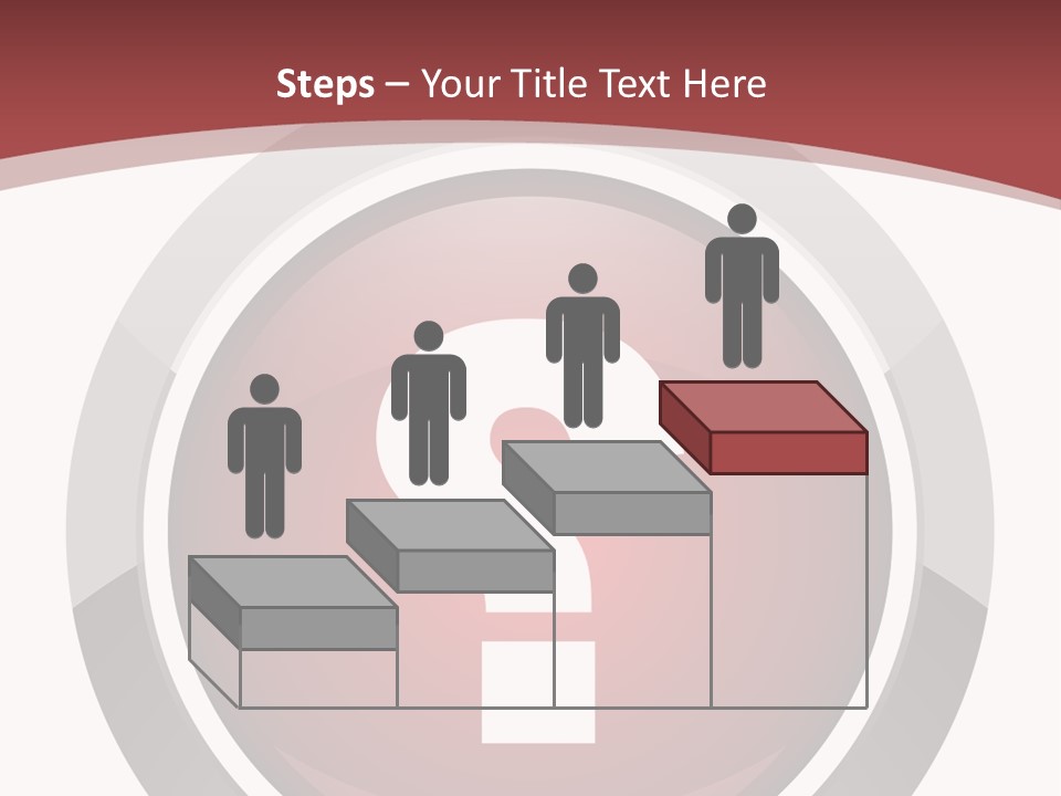A Red Button With A Question Mark On It PowerPoint Template