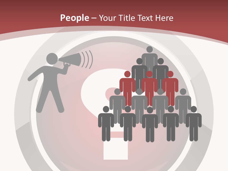 A Red Button With A Question Mark On It PowerPoint Template