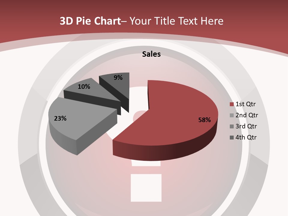 A Red Button With A Question Mark On It PowerPoint Template