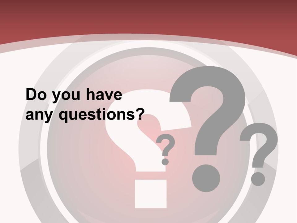 A Red Button With A Question Mark On It PowerPoint Template