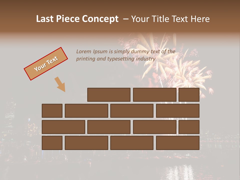 A Fireworks Display With A City Skyline In The Background PowerPoint Template