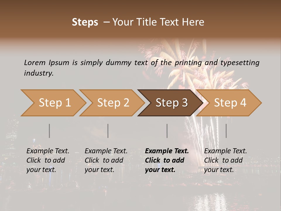 A Fireworks Display With A City Skyline In The Background PowerPoint Template