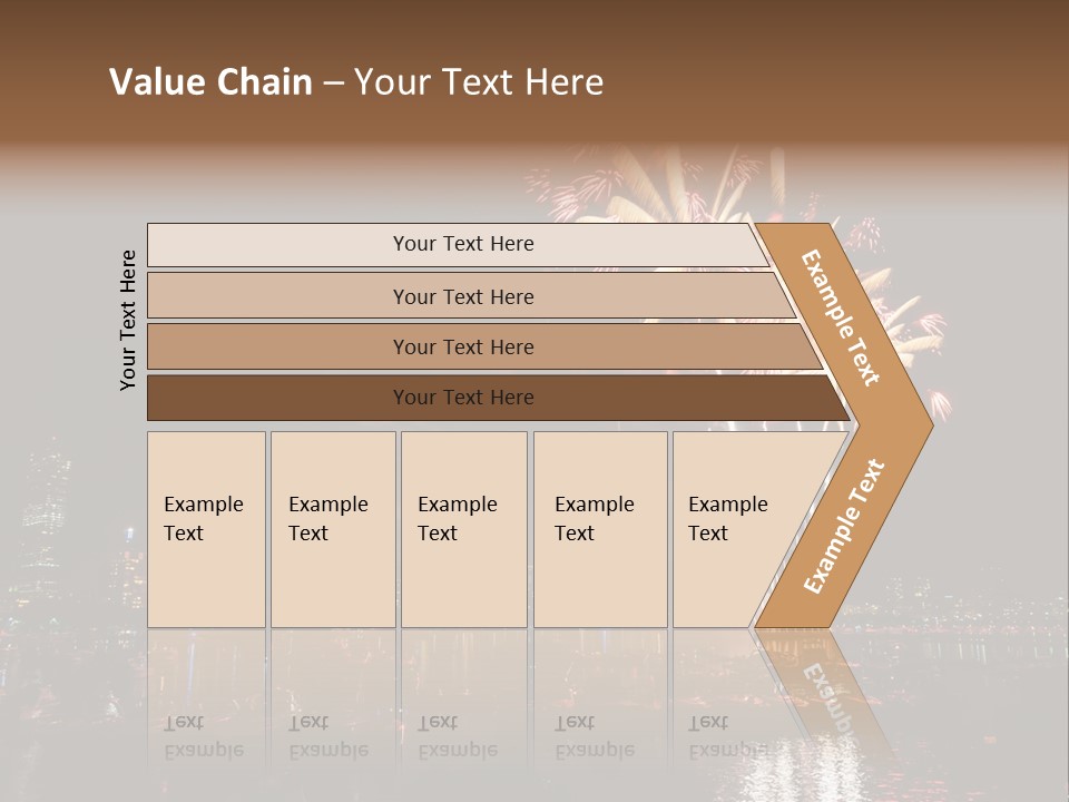 A Fireworks Display With A City Skyline In The Background PowerPoint Template