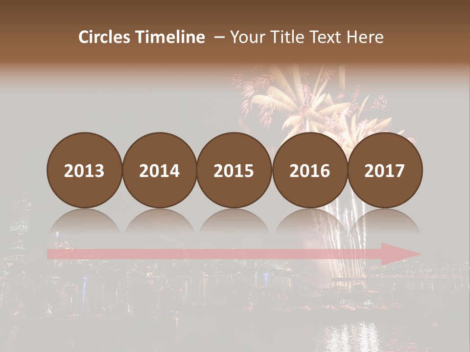 A Fireworks Display With A City Skyline In The Background PowerPoint Template