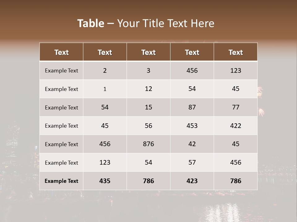 A Fireworks Display With A City Skyline In The Background PowerPoint Template