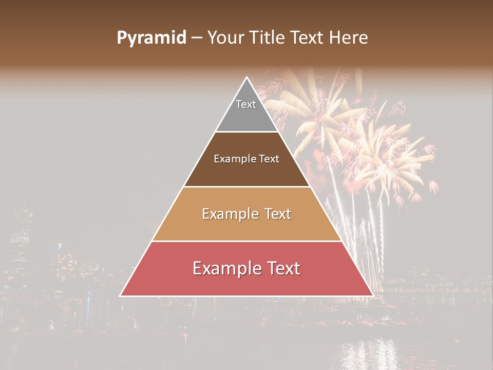 A Fireworks Display With A City Skyline In The Background PowerPoint Template