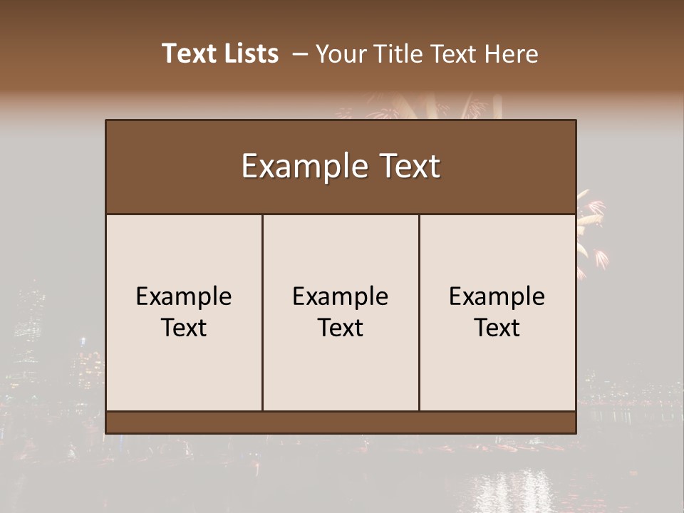 A Fireworks Display With A City Skyline In The Background PowerPoint Template