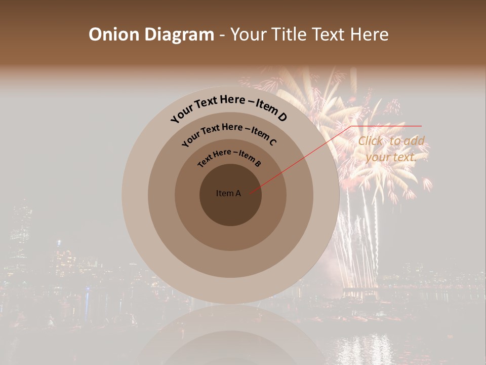 A Fireworks Display With A City Skyline In The Background PowerPoint Template