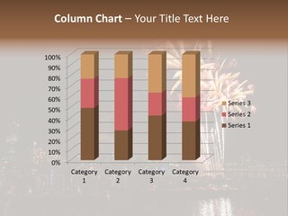 A Fireworks Display With A City Skyline In The Background PowerPoint Template