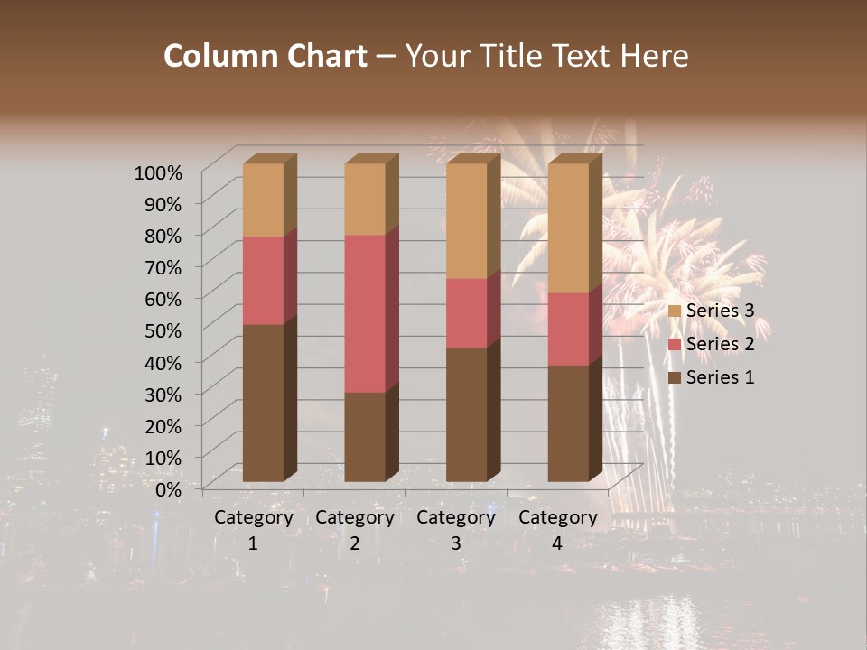 A Fireworks Display With A City Skyline In The Background PowerPoint Template