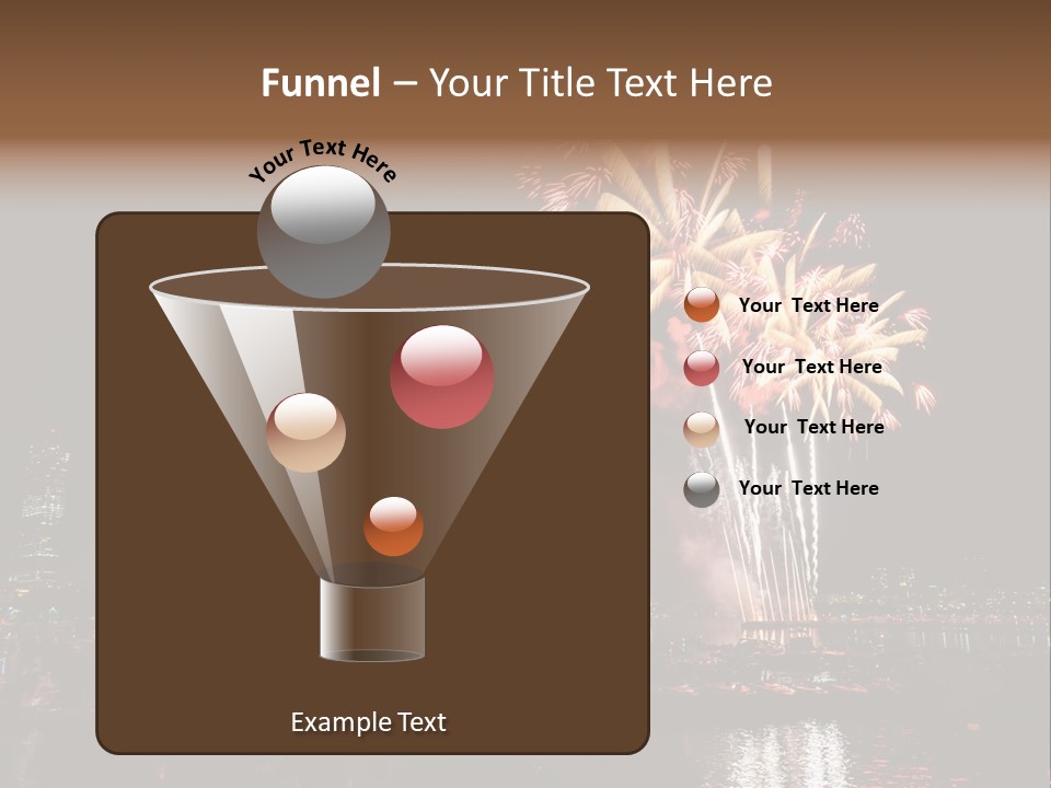 A Fireworks Display With A City Skyline In The Background PowerPoint Template