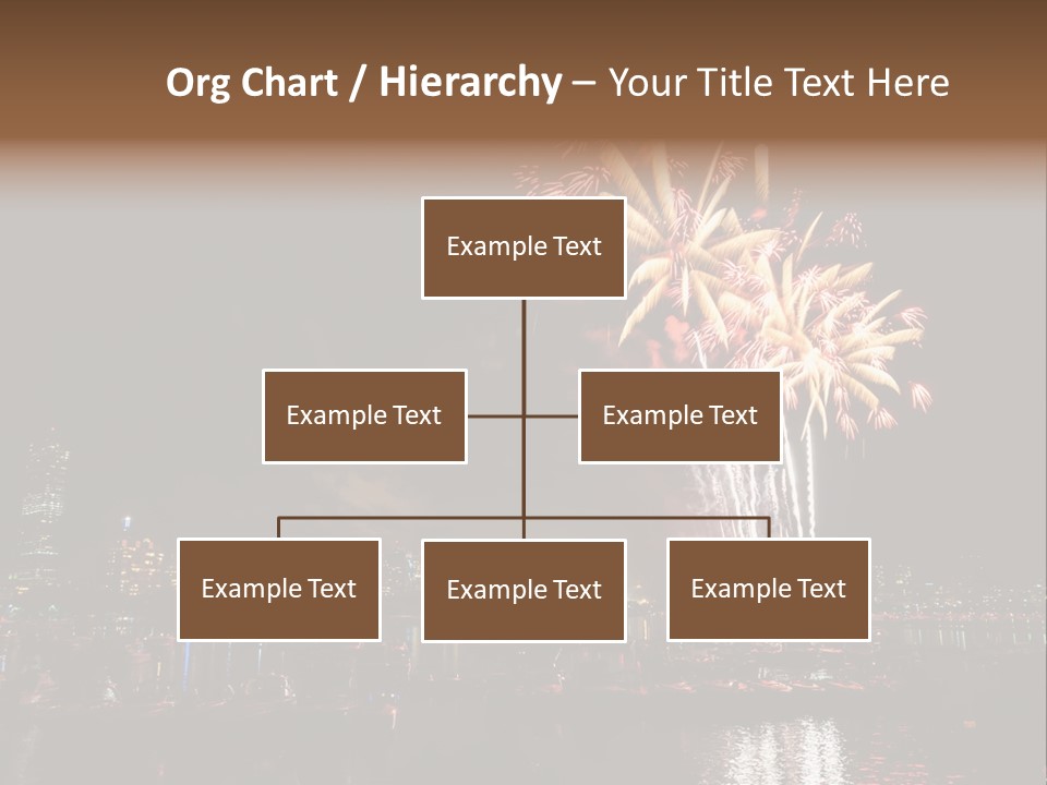 A Fireworks Display With A City Skyline In The Background PowerPoint Template