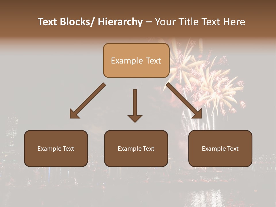 A Fireworks Display With A City Skyline In The Background PowerPoint Template