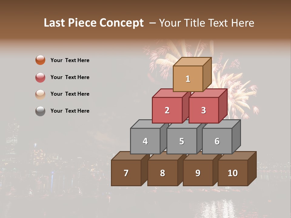 A Fireworks Display With A City Skyline In The Background PowerPoint Template