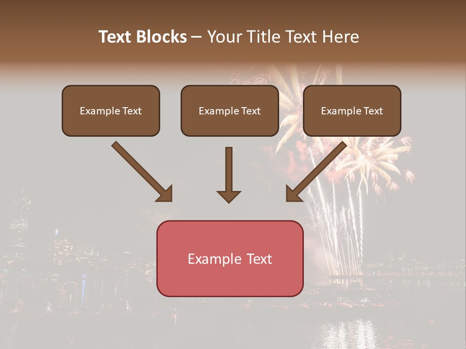 A Fireworks Display With A City Skyline In The Background PowerPoint Template