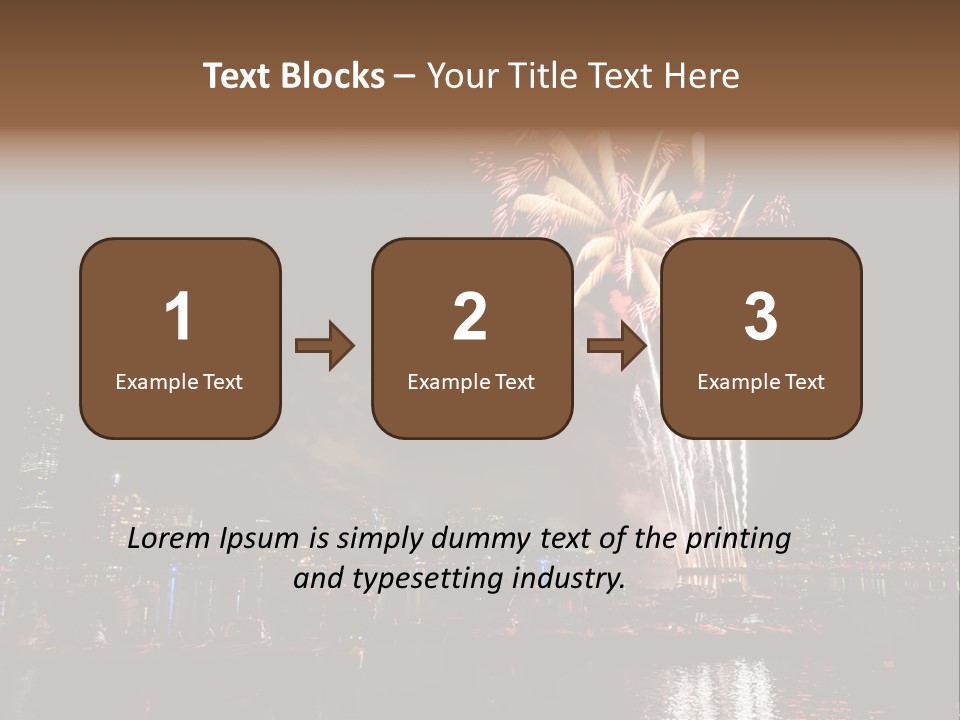 A Fireworks Display With A City Skyline In The Background PowerPoint Template