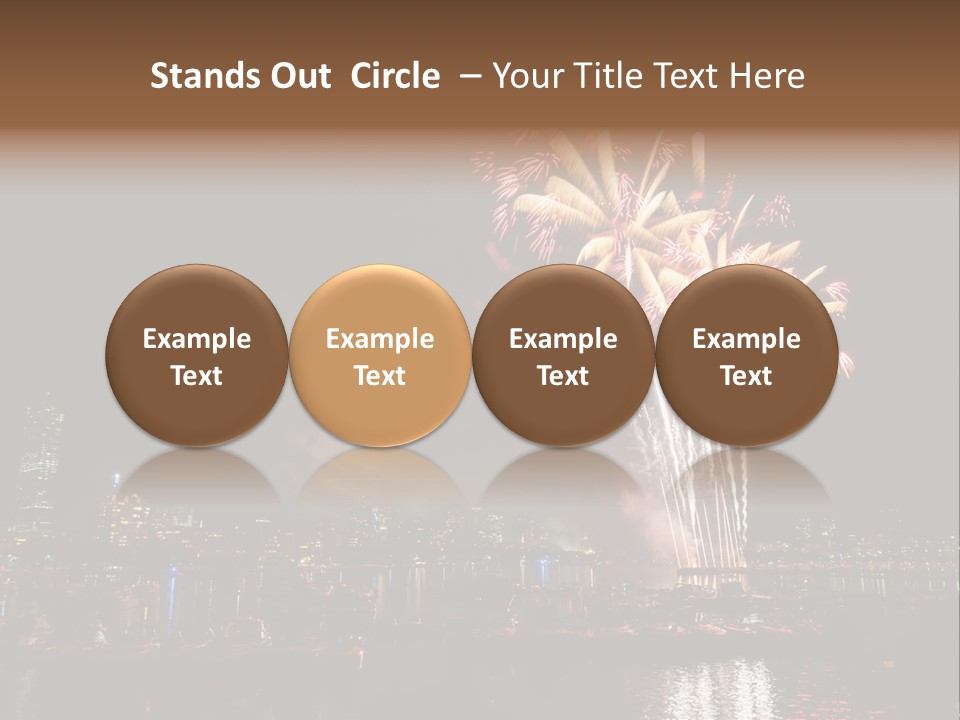 A Fireworks Display With A City Skyline In The Background PowerPoint Template