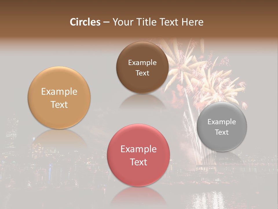 A Fireworks Display With A City Skyline In The Background PowerPoint Template