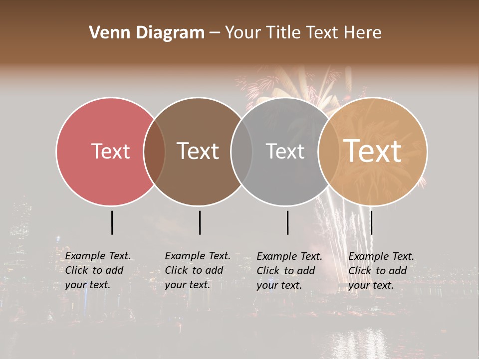 A Fireworks Display With A City Skyline In The Background PowerPoint Template