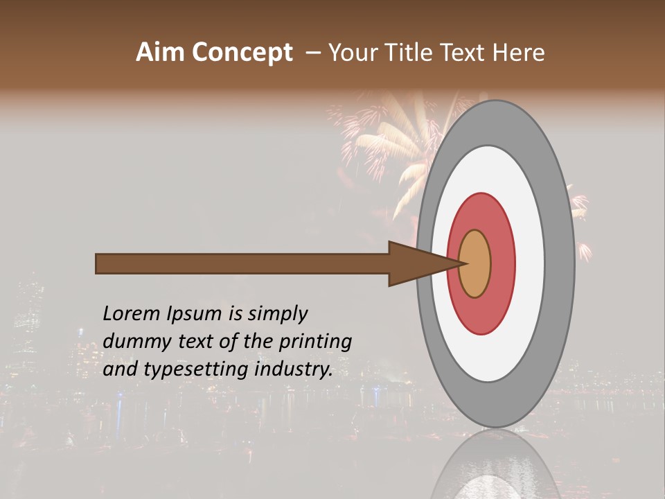 A Fireworks Display With A City Skyline In The Background PowerPoint Template