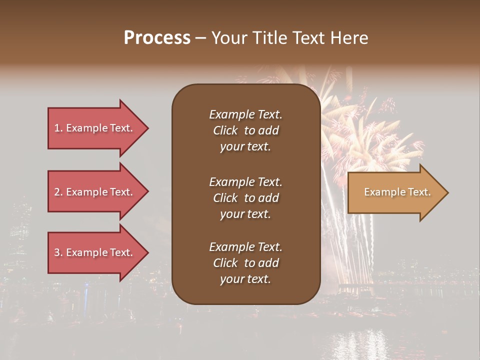 A Fireworks Display With A City Skyline In The Background PowerPoint Template