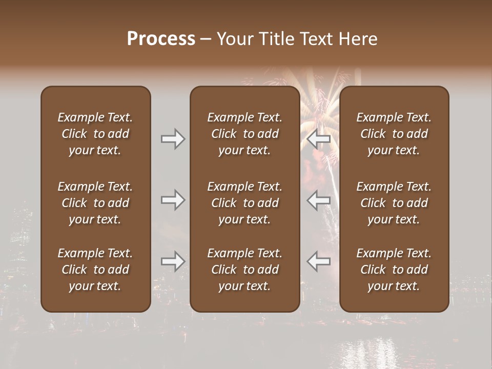 A Fireworks Display With A City Skyline In The Background PowerPoint Template