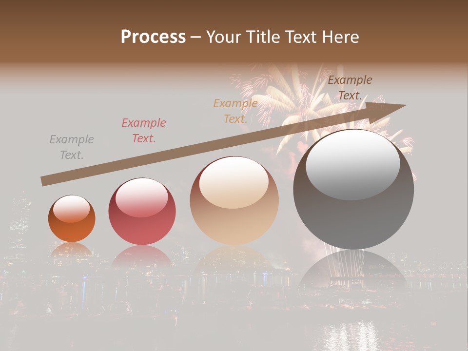 A Fireworks Display With A City Skyline In The Background PowerPoint Template