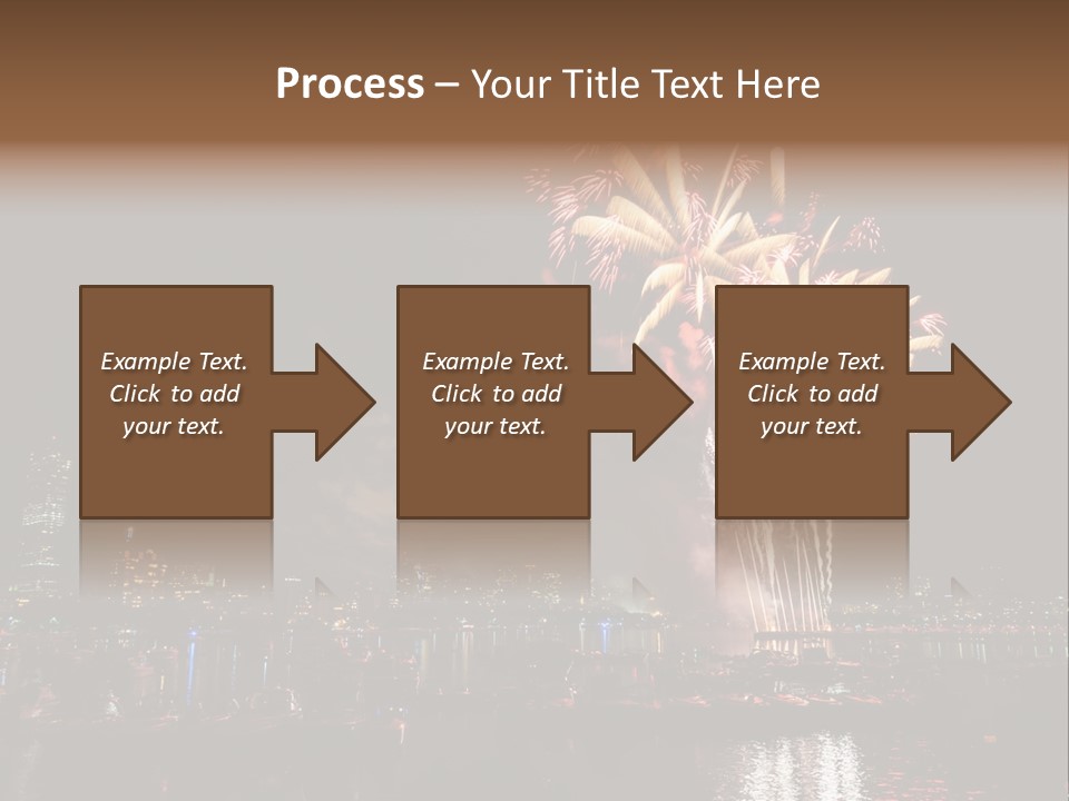 A Fireworks Display With A City Skyline In The Background PowerPoint Template